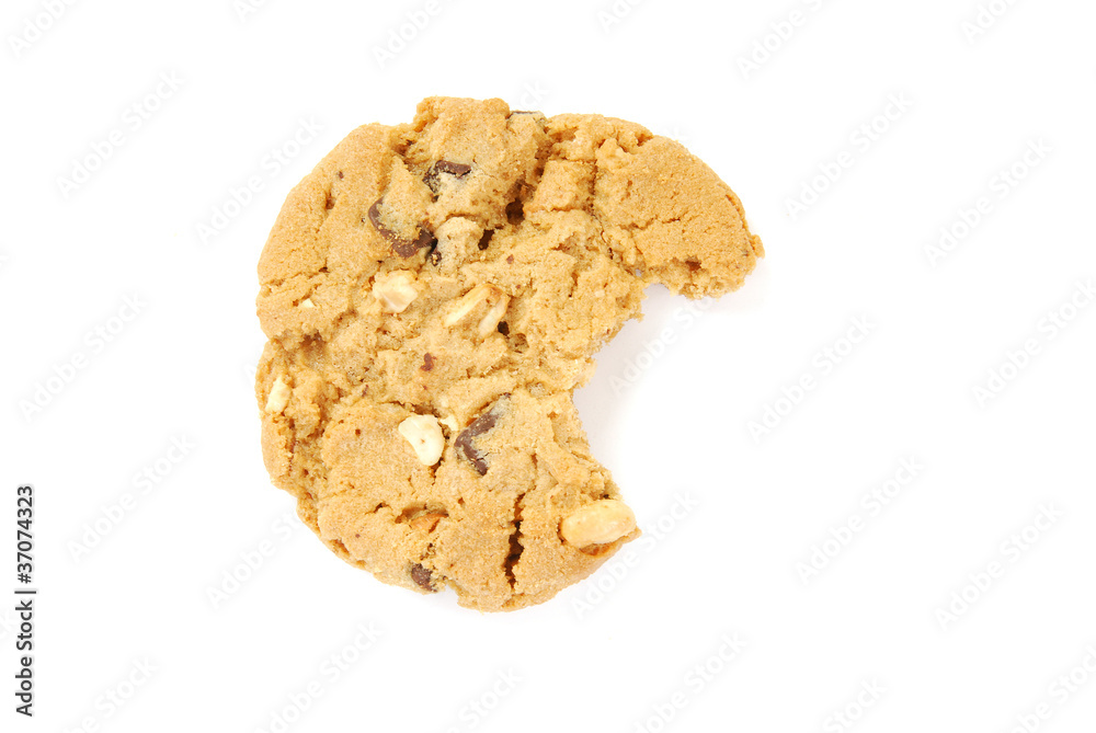 Poster cookie with a bite out of it