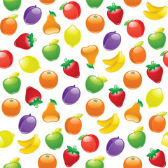 Fruit to background, seamless pattern