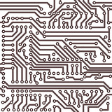 Vector Seamless Electrical Circuit Diagram Pattern Stock Image And