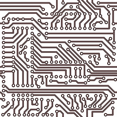 Vector seamless pattern - electronic circuit board background