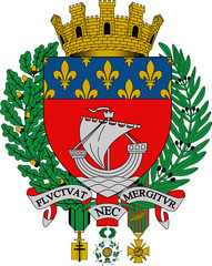 Naklejka premium coat of arms of Paris