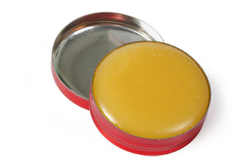 Box with a cosmetic cream, isolated on white background