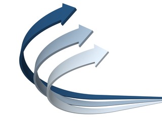 blue arrows business background