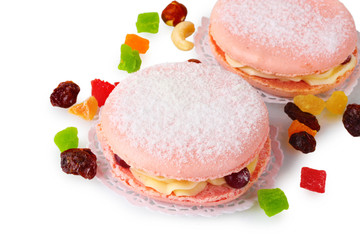 Two cakes isolated on white