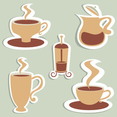 coffee and tea design elements