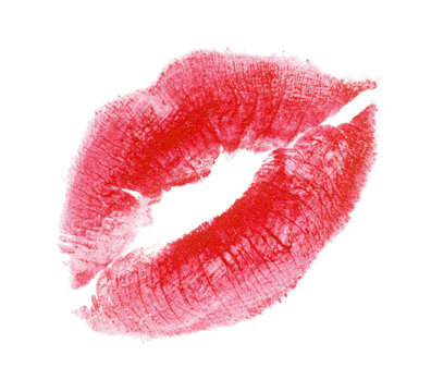 Woman's kiss stamp