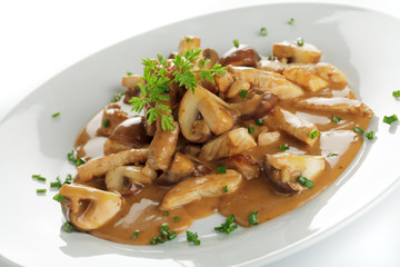 Schweinegeschnetzeltes mit Champignons