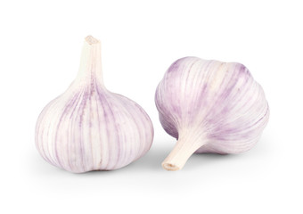 garlic isolated on white