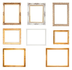 Collection Set of photo frame, isolated with clipping path