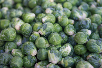 Fototapeta na wymiar fresh brussels sprouts