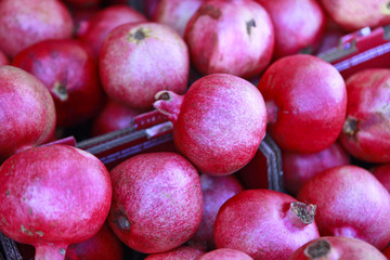 boxes of pomegranates