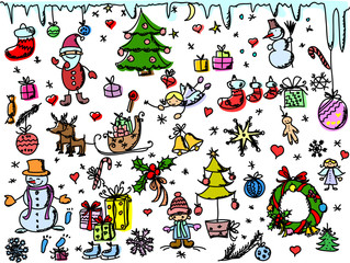 Рождество каракули