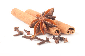 Cinnamon sticks, Anise and Cloves