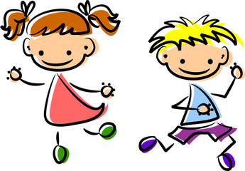 Симпатичные счастливые дети