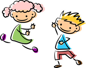 Симпатичные счастливые дети