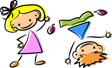 Симпатичные счастливые дети