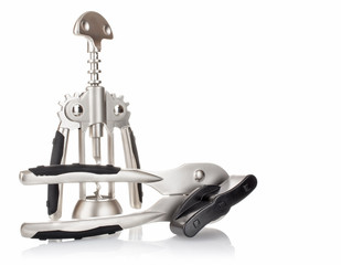 set kitchen utensils isolated on white background