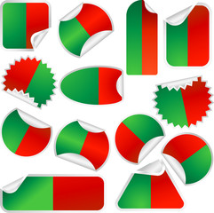2 colored christmas stickers