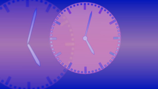 Time passing - background with 4 clocks