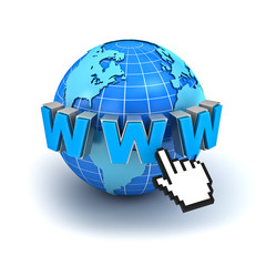 Internet world wide web concept