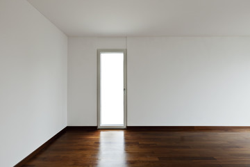 New apartement, empty room with door