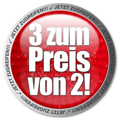 3 zum Preis von 2! Button, Icon