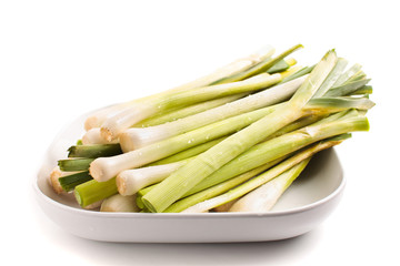 Closeup of leek