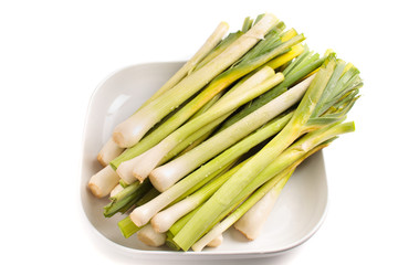 Closeup of leek