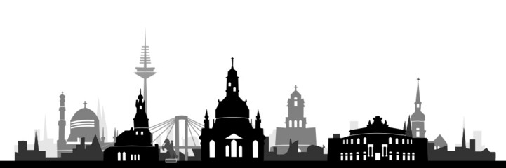 Dresden Skyline detailiert