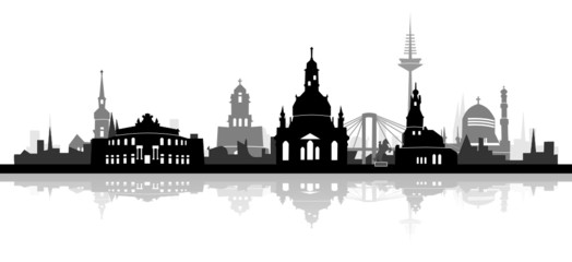 Fototapeta premium Dresden Skyline detailiert