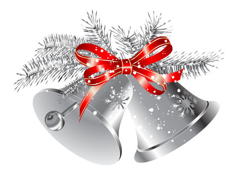 HD Two Silver Christmas Decorated Bells PNG  Christmas bells, Silver  christmas, Silver bells