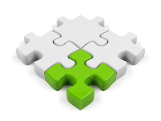 Fototapeta premium 3d puzzle isolated on white.