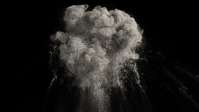 Large dust explosion. Alpha channel and loop.