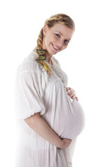 Pregnant woman isolated