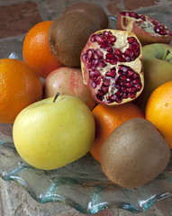 pomegranate on fruits