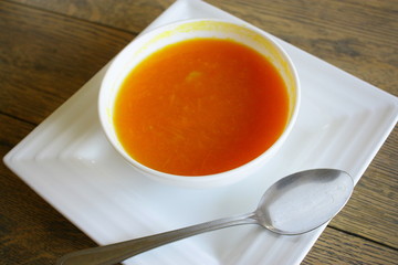 soupe orange  de citrouille