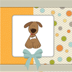 greeting card with small dog