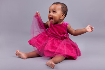 Adorable little african american baby girl