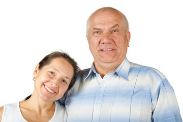 cheerful senior couple