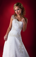 Bride model shows wedding style