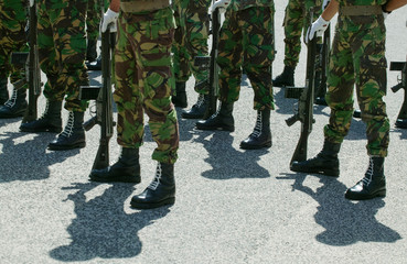 Soldiers in army Parade