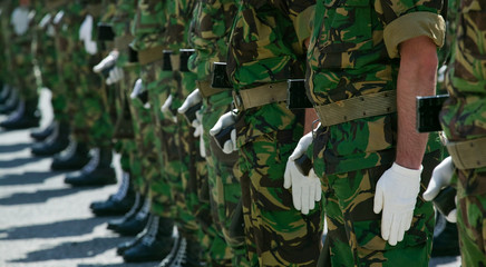 Soldiers in army Parade