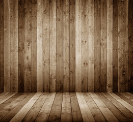 Raum aus Holzbretter
