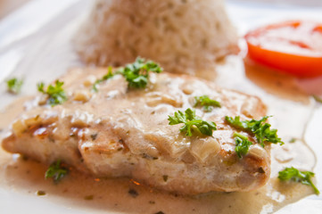 grilled salmon and rice