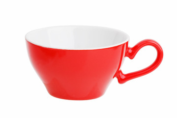 Small elegant red coffee cup