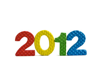 Happy New Year 2012 concept wirh colorful letters isolated