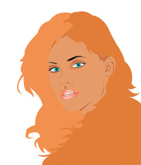 Portrait of the young romantic beautiful girl