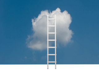 Conceptual image - ladder in the sky