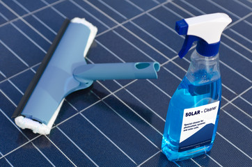 Solarzellen und Reinigungsmittel - englisch