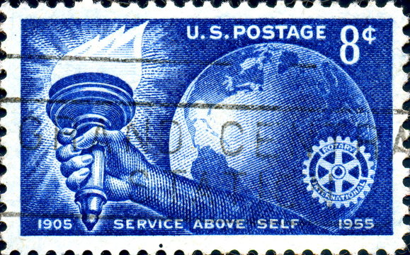 Rotary International Service Above Self 1905 US Postage.